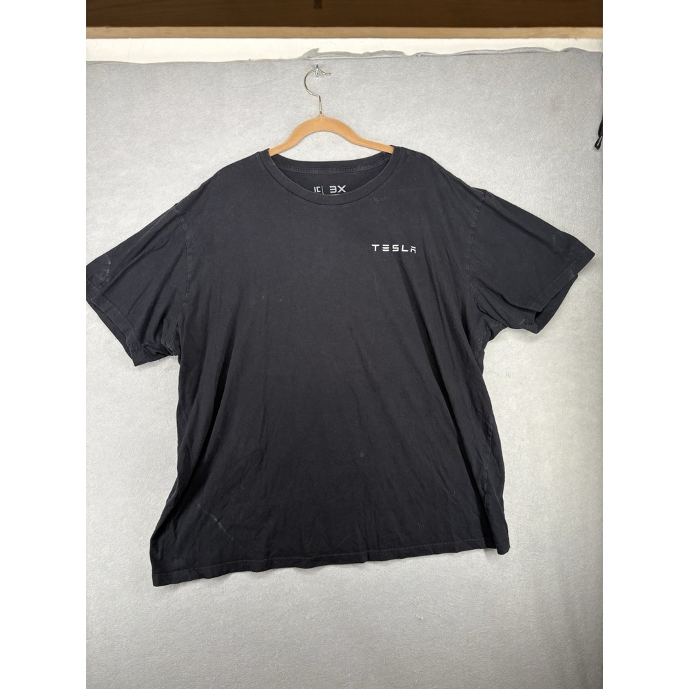 Tesla Men's Short  Sleeve Tshirt  Tee Shirt Black Size 3XL Worker Employer